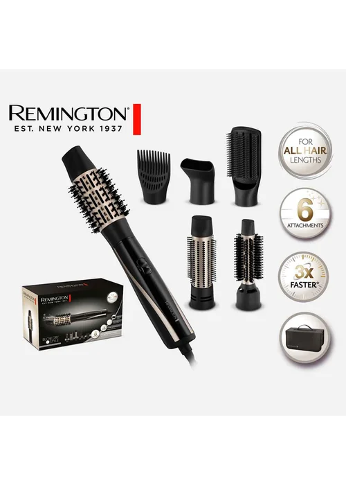 Remington Black Dry & Style 1200W Airstyler Black - One Size Image 2
