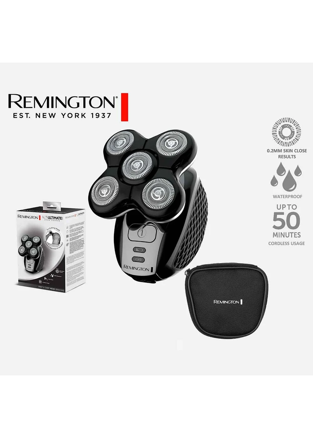 Remington Black RX5 Ultimate Series Head Shaver - One Size Image 2