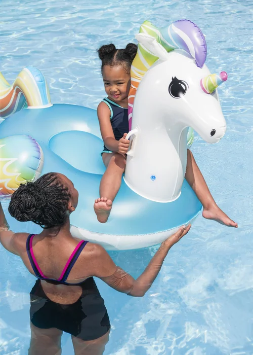Bestway Fantasy Unicorn Kids Ride On Pool Float - One Size Image 1