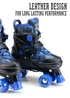 Xootz Semi Soft Jet Skates, Kids Adjustable Roller Skates, Blue Quad Skates with PVC Wheels - M Image 2