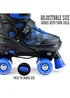 Xootz Semi Soft Jet Skates, Kids Adjustable Roller Skates, Blue Quad Skates with PVC Wheels - M Image 3