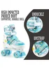 Xootz Semi Soft Bubblegum Skates, Kids Adjustable Roller Skates, Glitter Print Quad Skates with PVC Wheels - M Image 4
