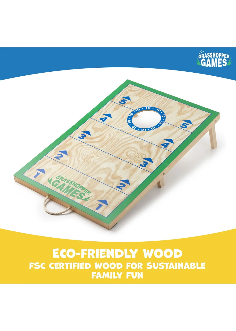 Grasshopper Games Wooden Cornhole - One Size Image 3