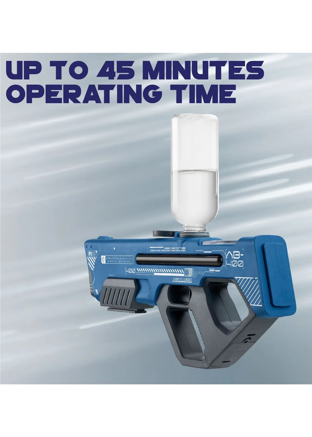 Toyrific Aqua Blaster AB-400 40cm Electric Water Gun Blue - One Size Image 5