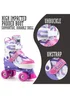 Xootz Semi Soft Stardust Skates, Kids Adjustable Roller Skates, Glitter Print Quad Skates with PVC Wheels - S Image 4