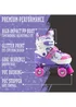 Xootz Semi Soft Stardust Skates, Kids Adjustable Roller Skates, Glitter Print Quad Skates with PVC Wheels - S Image 5