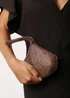 Where's That From Womens Nicki Diamante Mini Chainmail Pouch Bag In Dark Brown - One Size Image 2