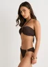 Gini London Chocolate Textured V Bar Halter Neck Bikini Top - 10 Image 4