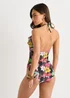 Gini London Multi Tropical Ruffle Front Swimsuit - 14 Image 2