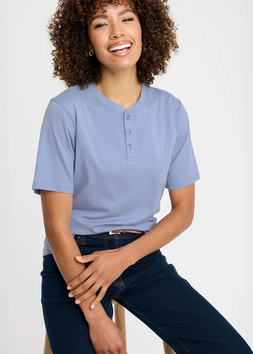 Cotton Traders Blue Sky Grandad T-Shirt - 3XL Image 2