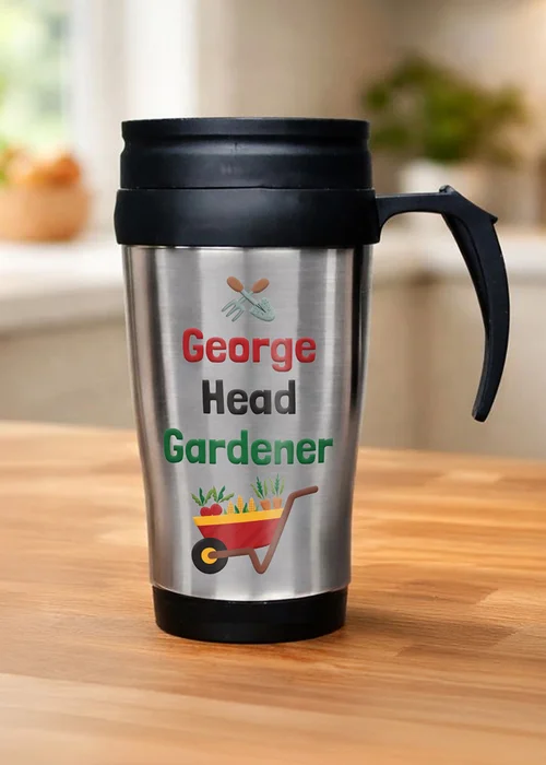 Personalised Memento Company Head Gardener Travel Mug - One Size Image 1