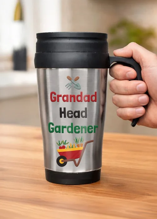Personalised Memento Company Head Gardener Travel Mug - One Size Image 3
