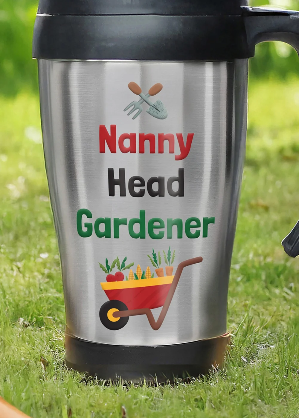 Personalised Memento Company Head Gardener Travel Mug - One Size Image 2