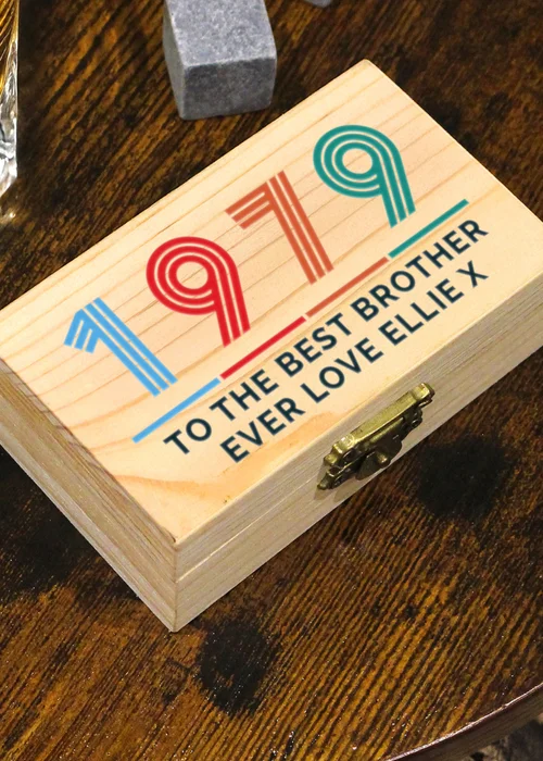 Personalised Memento Company Birth Year Whisky Stones - One Size Image 2