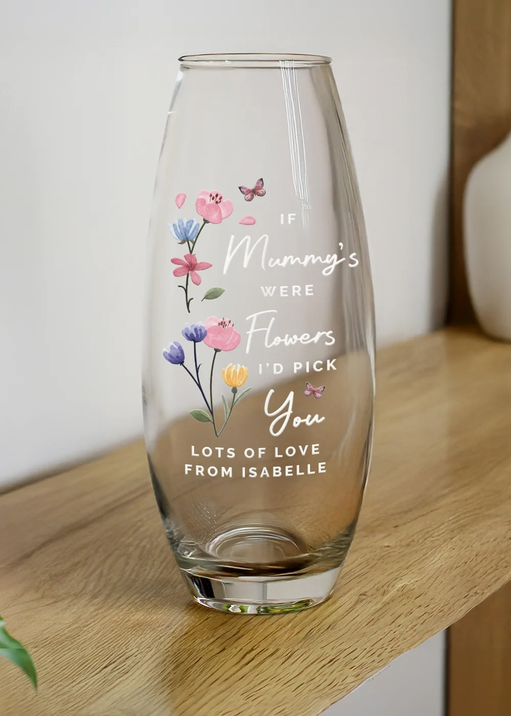 Personalised Memento Company Clear I'd Pick You Bullet Vase - One Size Image 4