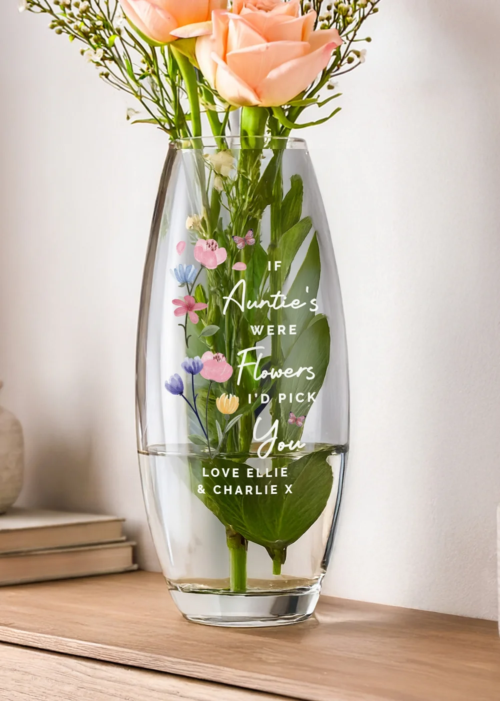 Personalised Memento Company Clear I'd Pick You Bullet Vase - One Size Image 1