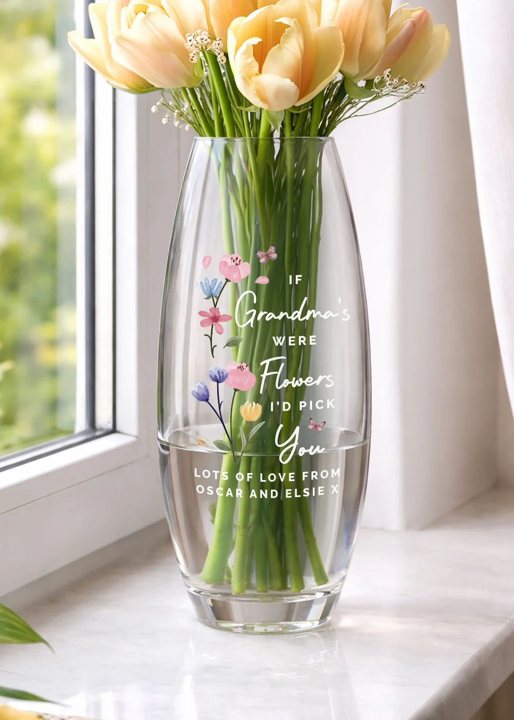Personalised Memento Company Clear I'd Pick You Bullet Vase - One Size Image 5