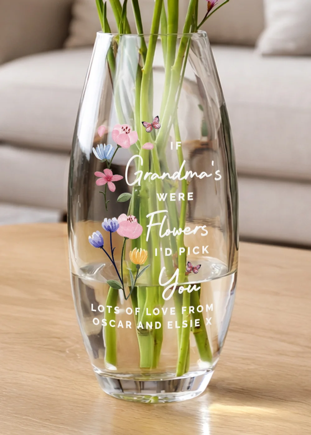 Personalised Memento Company Clear I'd Pick You Bullet Vase - One Size Image 3