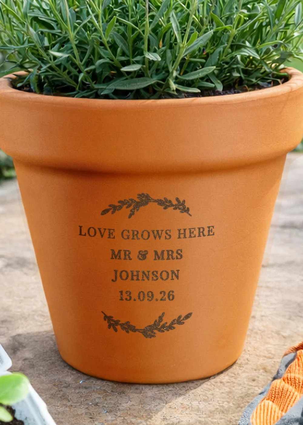 Personalised Memento Company Free Text Terracotta Plant Pot - One Size Image 2