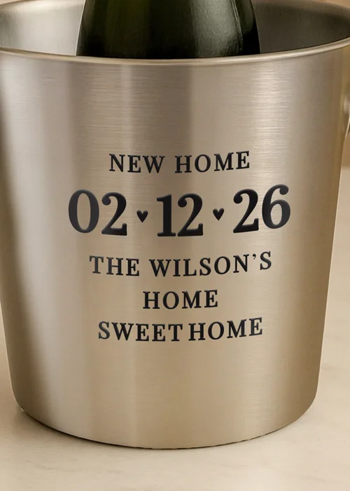 Personalised Memento Company Big Date Stainless Steel Ice Bucket - One Size Image 2
