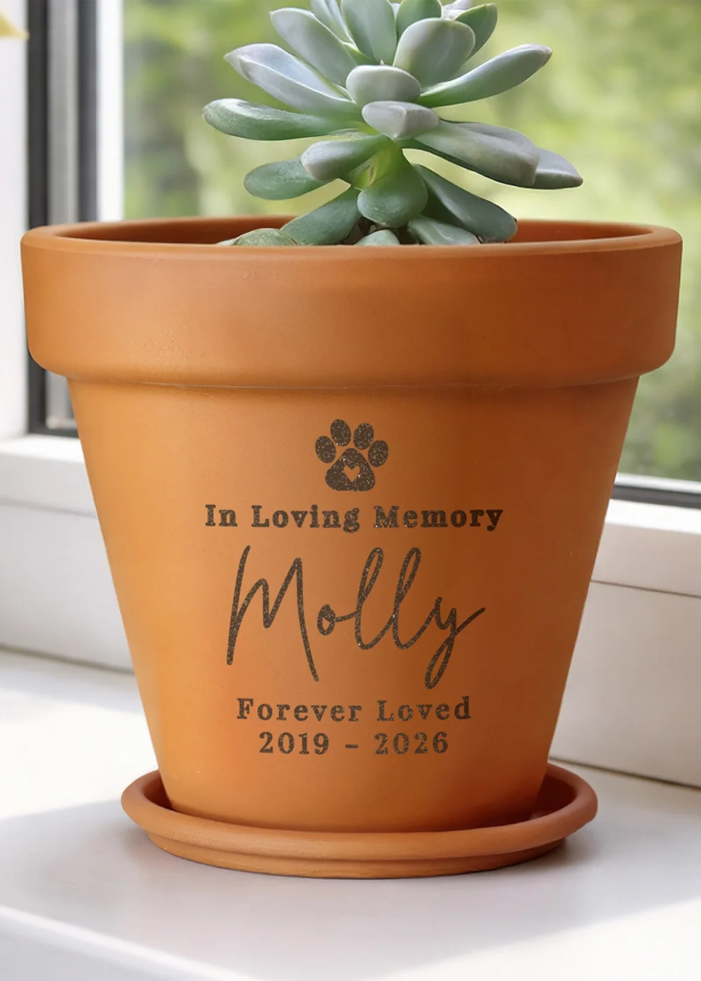 Personalised Memento Company Pet Memorial Terracotta Plant Pot - One Size Image 3