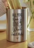 Personalised Memento Company Silver Love and Wine Stainless Steel Wine Cooler - One Size Image 3