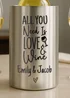 Personalised Memento Company Silver Love and Wine Stainless Steel Wine Cooler - One Size Image 2