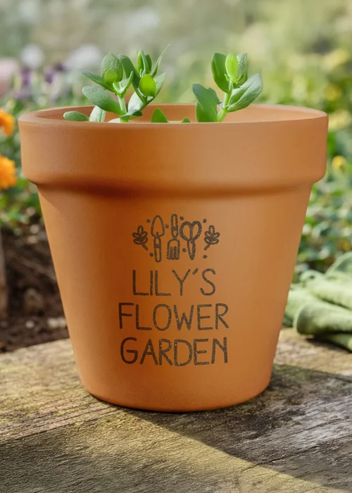 Personalised Memento Company Gardening Terracotta Plant Pot - One Size Image 1