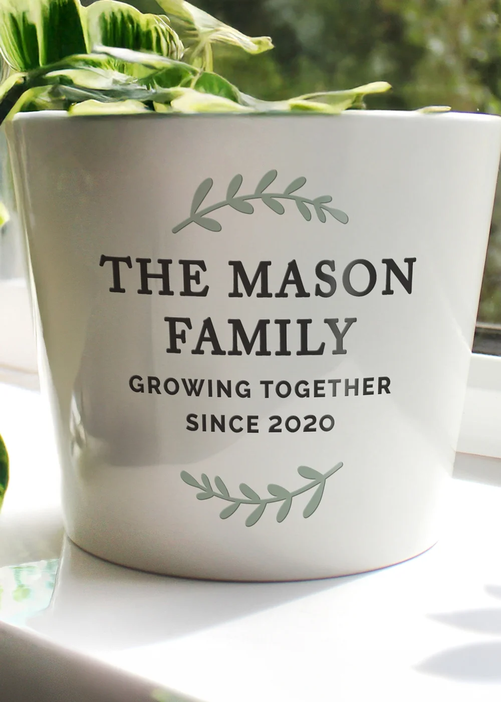 Personalised Memento Company Wreath Plant Pot - One Size Image 2