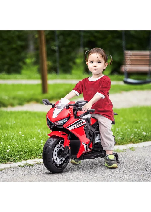 Homcom Red Honda Licensed 6V Kids Electric Motorbike Ride On Car For 3-5 Years - One Size Image 1