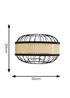 ValueLights Vimet Black Wire Pendant Shade with Wicker Band - One Size Image 5