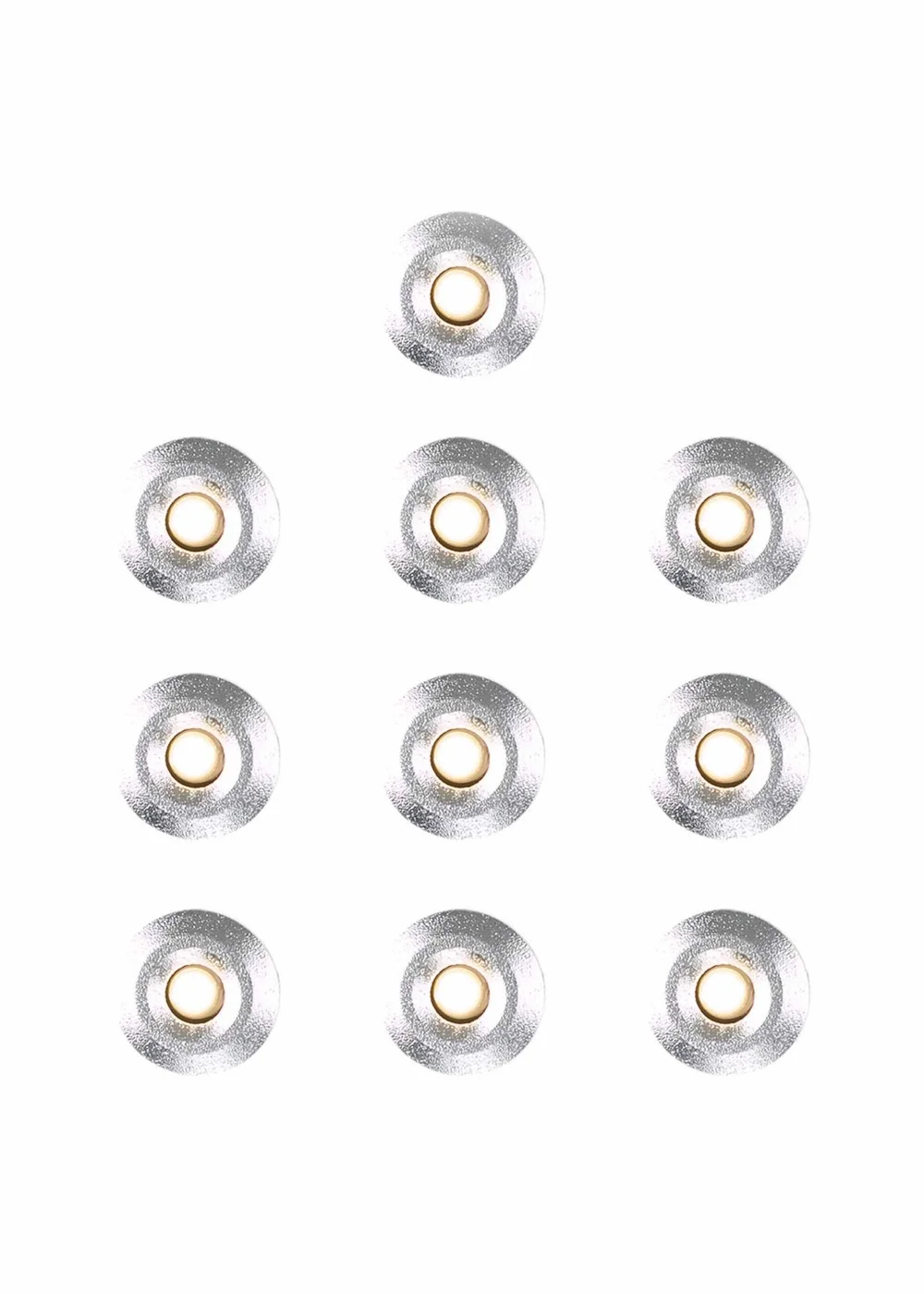 ValueLights Pack Of 10 15mm Warm White LED Decking Lights - One Size Image 2