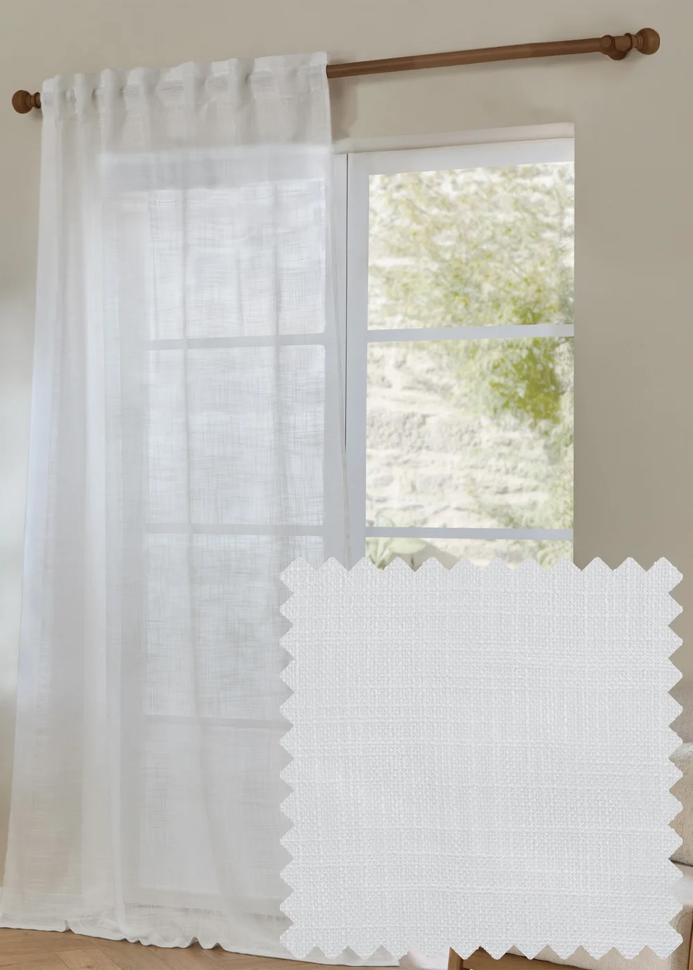 Yard Cirrus Woven Snow Sheer Panel - S Image 1