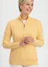 Cotton Traders Lemon Cotton Cable Half Zip Jumper - XL Image 2