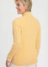 Cotton Traders Lemon Cotton Cable Half Zip Jumper - XL Image 3