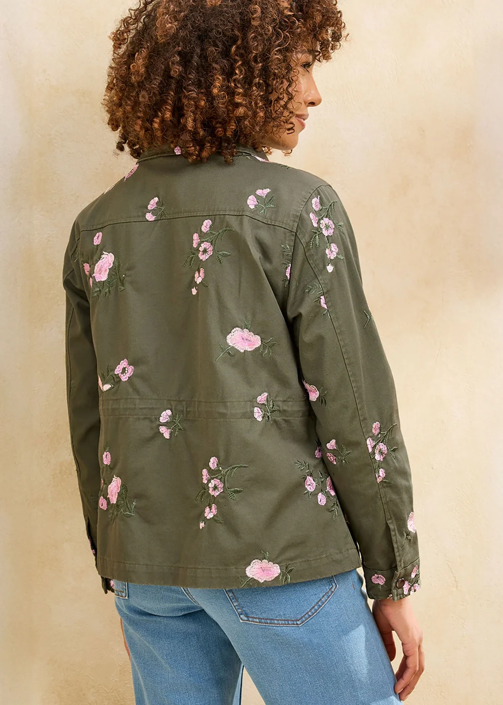 Cotton Traders Khaki Embroidered Cargo Jacket - 12 Image 4