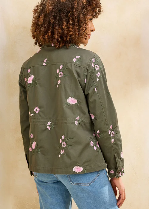 Cotton Traders Khaki Embroidered Cargo Jacket - 12 Image 4