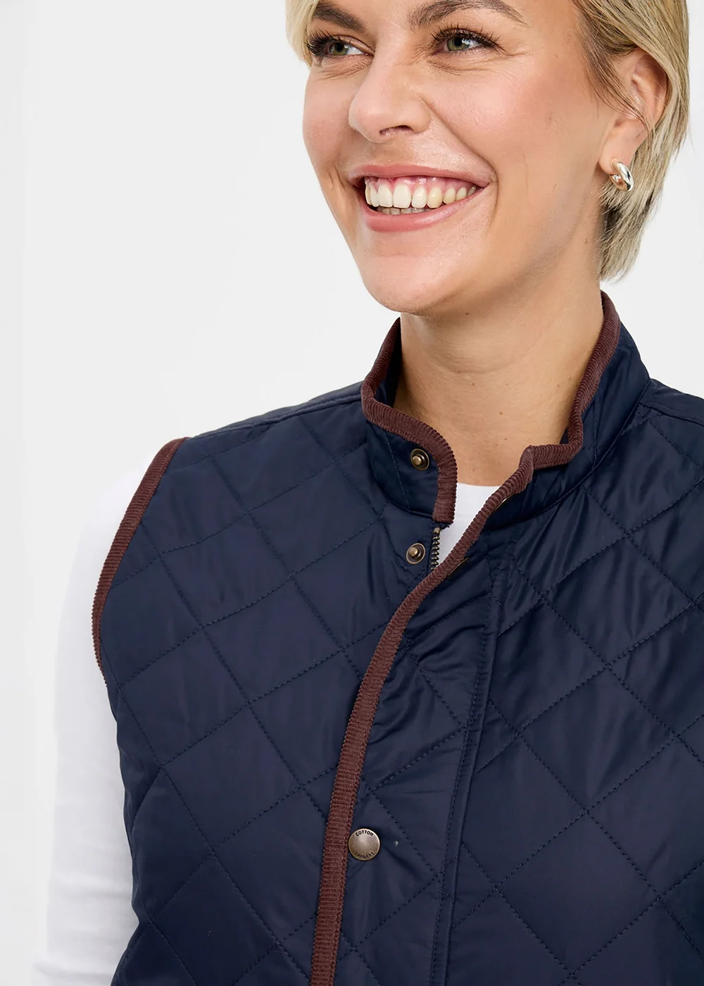 Cotton Traders Midnight Blue Quilted Gilet - S Image 4