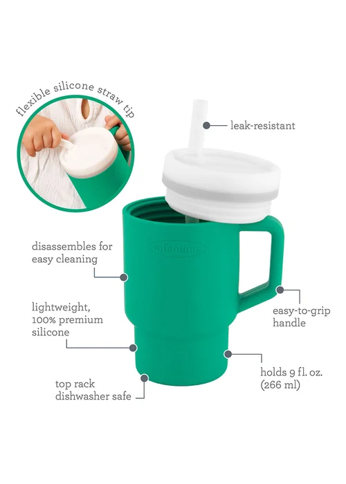 Infantino My First Tumbler Alpine Green 266ml - One Size Image 2