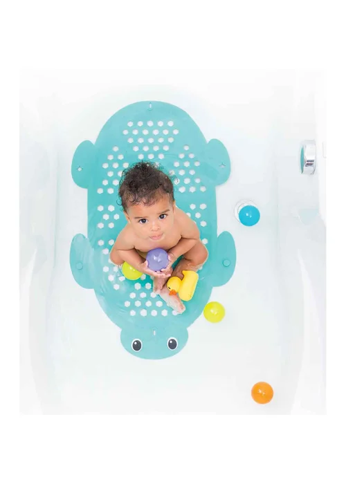 Infantino 2 in 1 Bath Mat & Basket Turtle - One Size Image 2