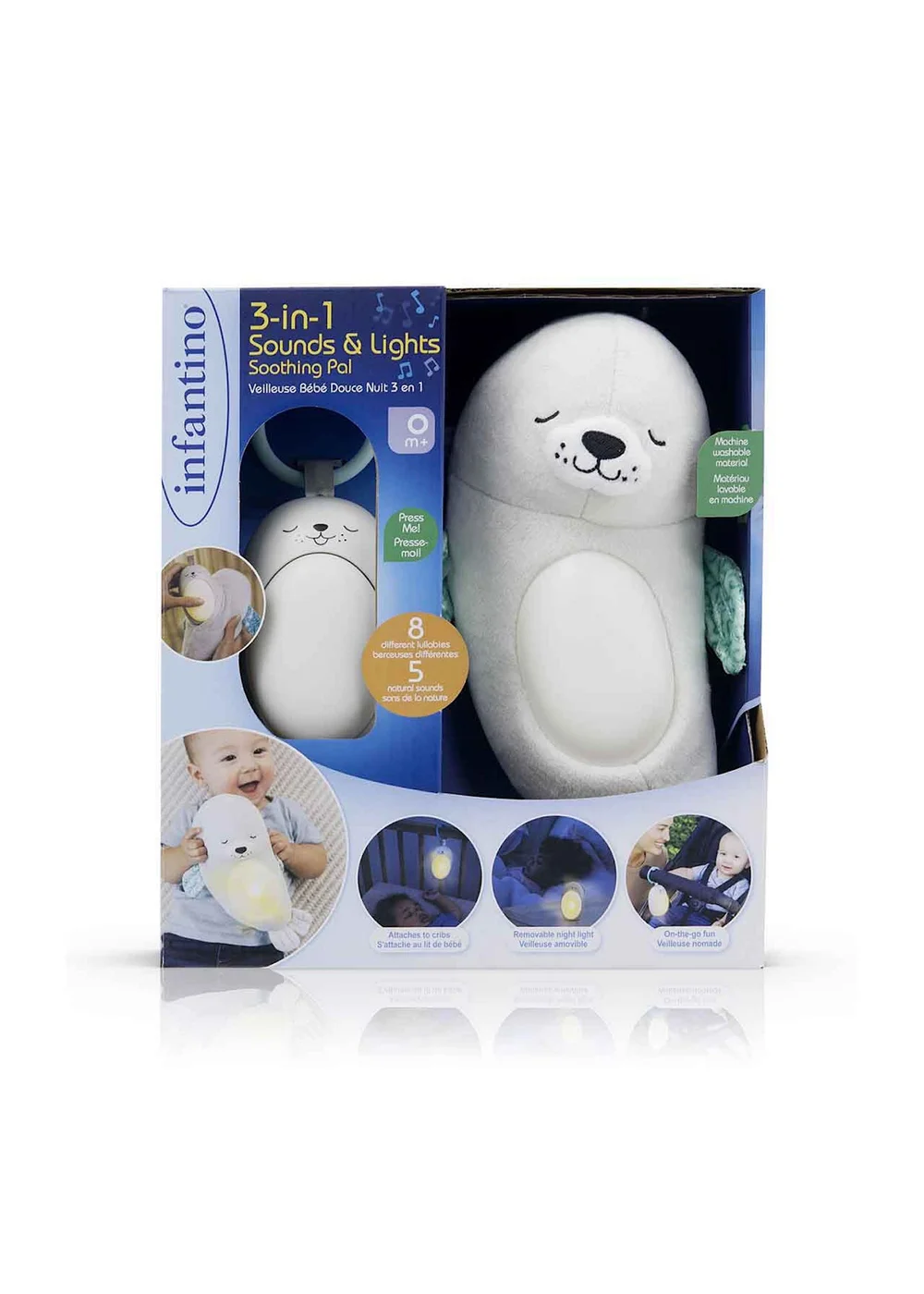 Infantino 3 in 1 Sounds & Lights Soother Pal - One Size Image 2