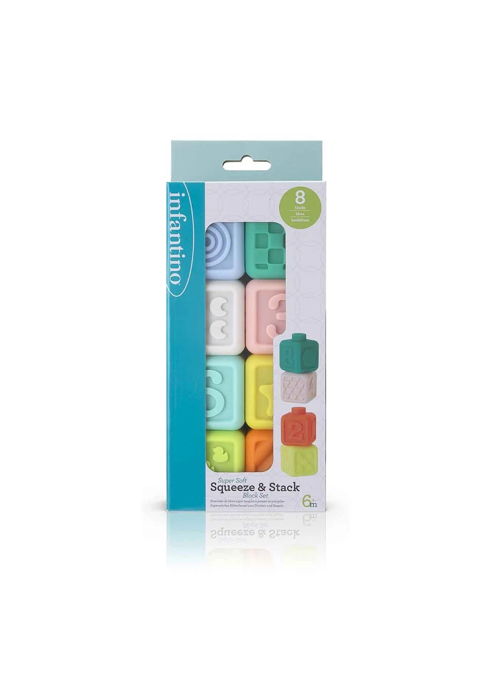 Infantino Super Soft Squeeze & Stack Block Set - One Size Image 2
