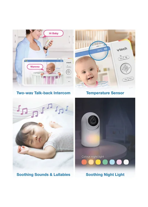 VTech VM7367HD Video Baby Monitor 7" - One Size Image 4