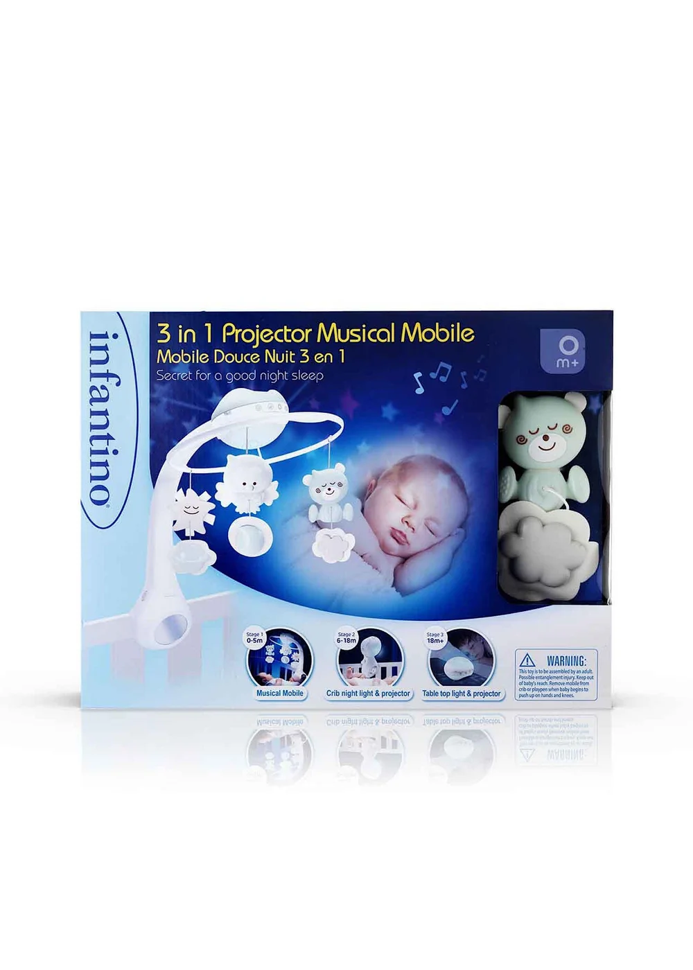 Infantino 3 in 1 Projector Musical Mobile - One Size Image 3