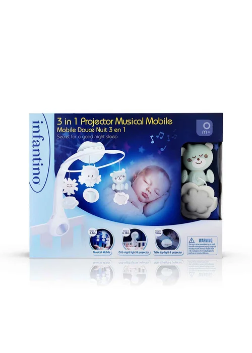 Infantino 3 in 1 Projector Musical Mobile - One Size Image 3