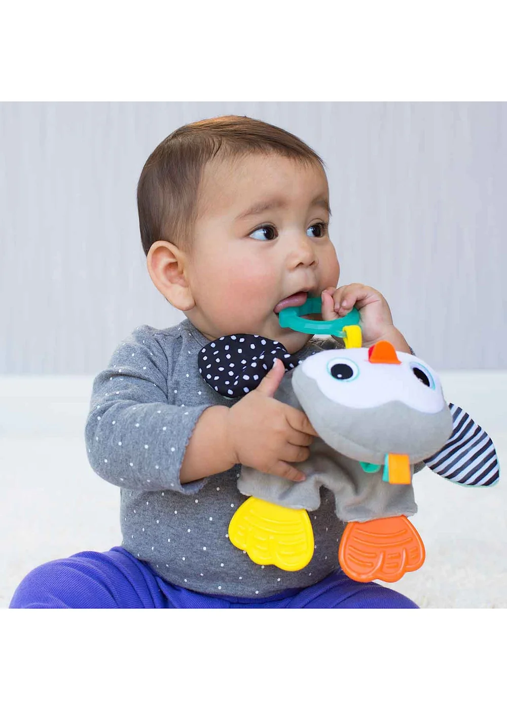 Infantino Cuddly Teether Penguin - One Size Image 4