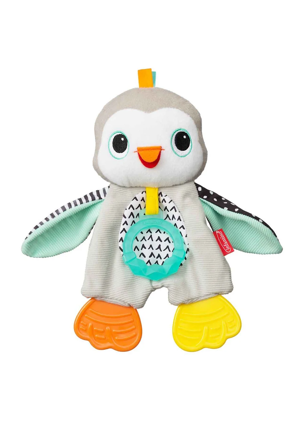 Infantino Cuddly Teether Penguin - One Size Image 1