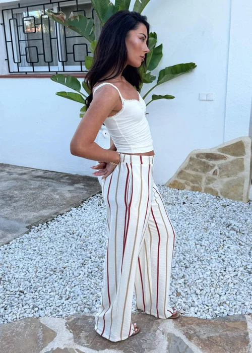 AX Paris Multi Striped Print Wide Leg Trousers - 16 Image 4