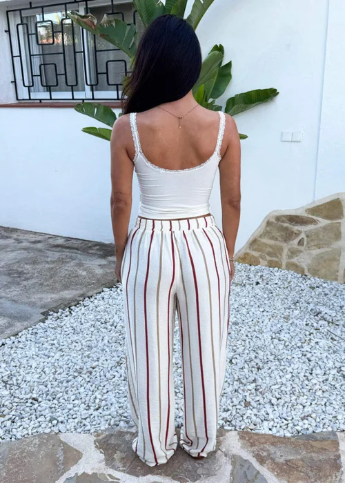 AX Paris Multi Striped Print Wide Leg Trousers - 16 Image 5