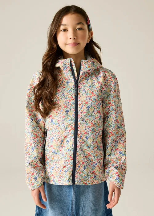 Regatta Lightweight Cath Kidston Waterproof Shell Jacket Cream Harmony Ditsy (Age 3-13 Years) - 5-6 Yrs Image 1